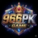 966PK Game logo with golden text, crown, and glowing blue gaming design