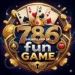 786.fun game logo with golden numbers, playing cards, and crown design