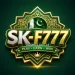 SK F777 Game premium green and gold casino-style logo with Pakistan flag and luxury 3D design