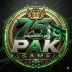 75PAK Game logo featuring golden crown design with green theme and Pakistan flag elements