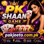 PKShaan Game feature image with casino theme and Pakjeeto.com.pk branding.