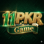 11PKR Game logo with gold and green premium design