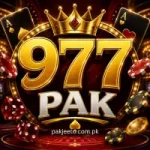 977PAK casino-style feature image with golden numbers, poker chips, dice, and playing cards.